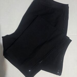 Picadilly XL Black Leggings with Sequin Detail On Leg Side